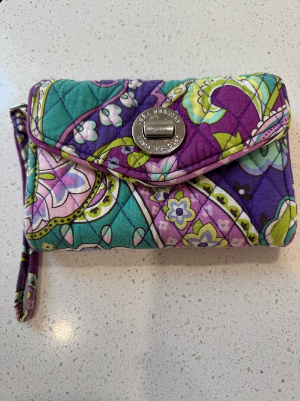 Vera Bradley Your Turn Smartphone Wristlet in the Heather Paisley